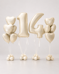 Heliumballon-Set „Ivory 14“ zum Geburtstag