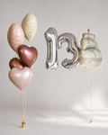 Heliumballon-Set „Birthday 13“ mit Zahlen & Motivballons
